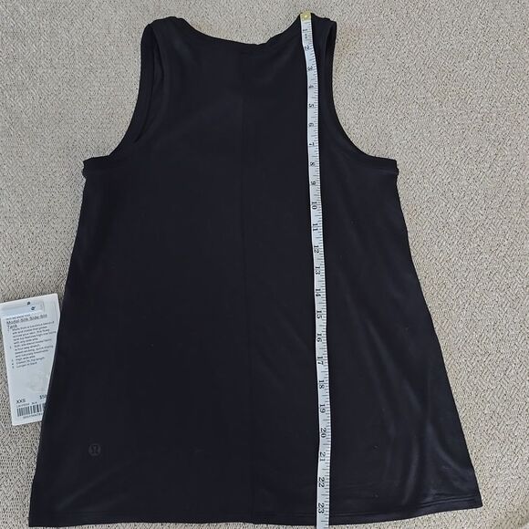 Lululemon Modal Silk Side Slit Black Athletic Tank Top - Size XXS - Picture 11 of 11